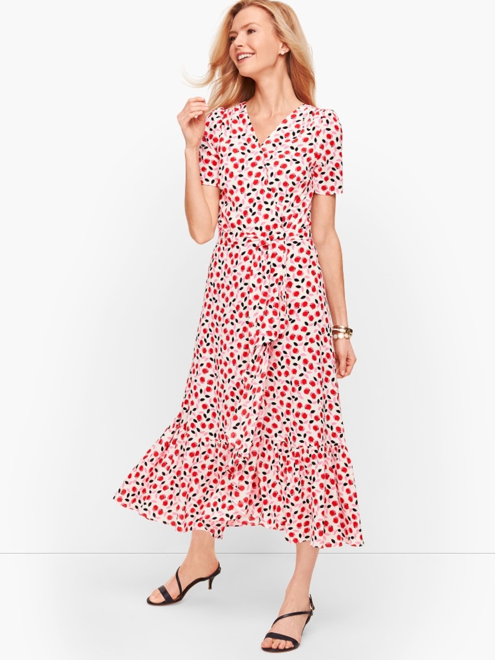 Talbots Cascade Wrap Dress - size 16P